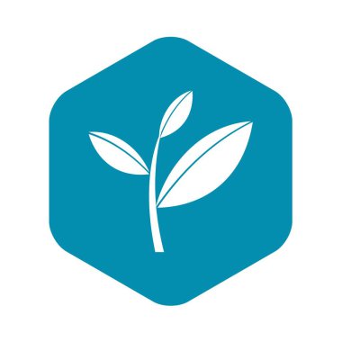 Çay yaprak Filiz simgesi, basit tarzı