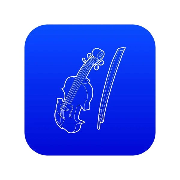 Contrabass icon blue vector — Stock Vector