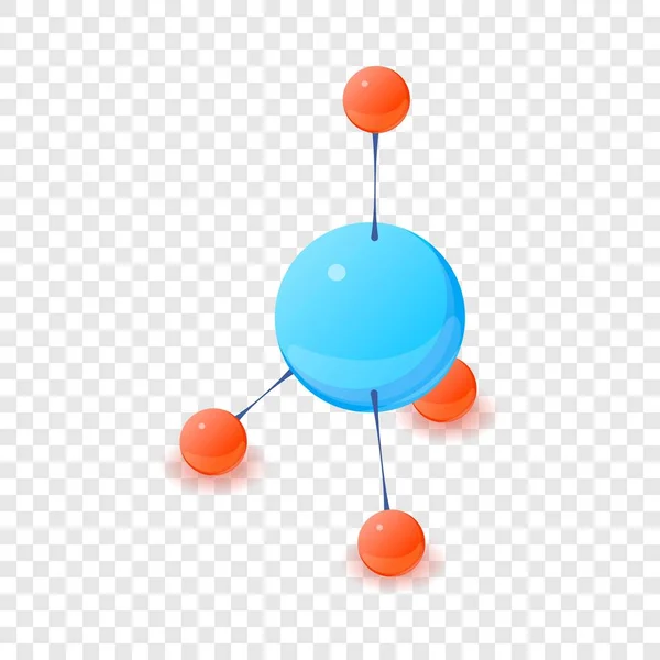 Ícone de molécula poliatômica, estilo 3d isométrico — Vetor de Stock