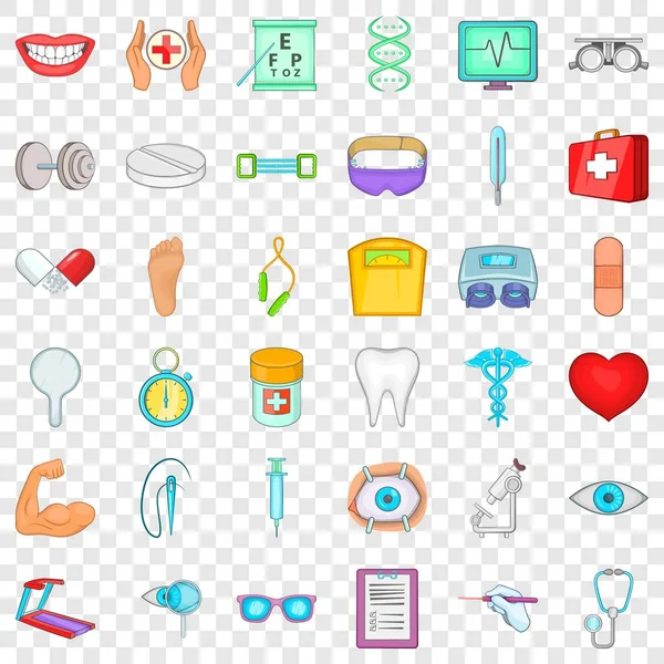 Tedavi Icons set, karikatür tarzı