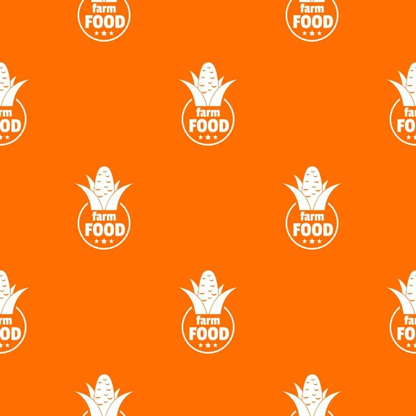 Modèle alimentaire agricole vecteur orange — Image vectorielle