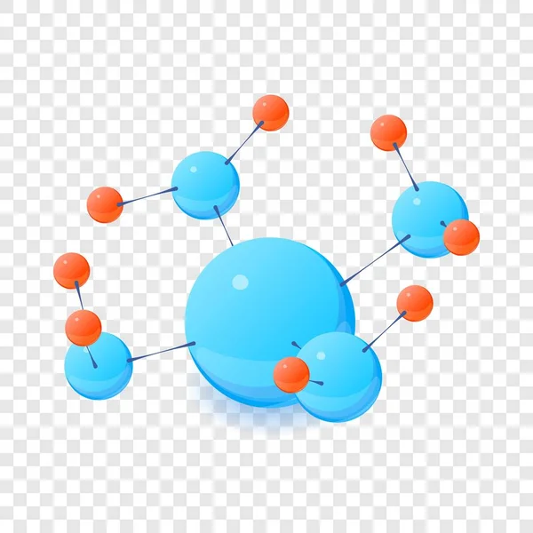 Karmaşık molekül simgesi, izometrik 3d stili — Stok Vektör