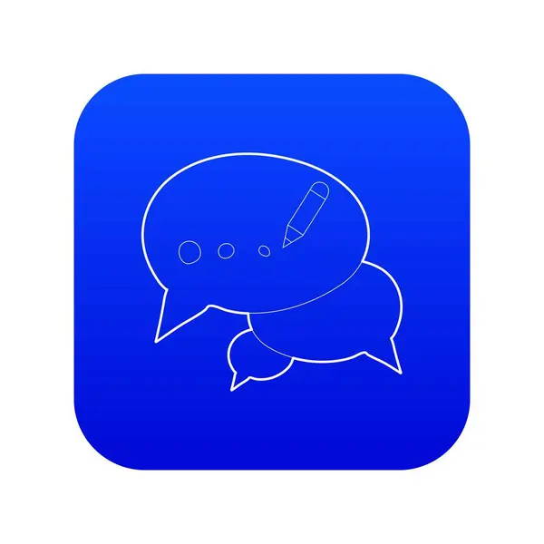 Icono de chat vector azul — Archivo Imágenes Vectoriales