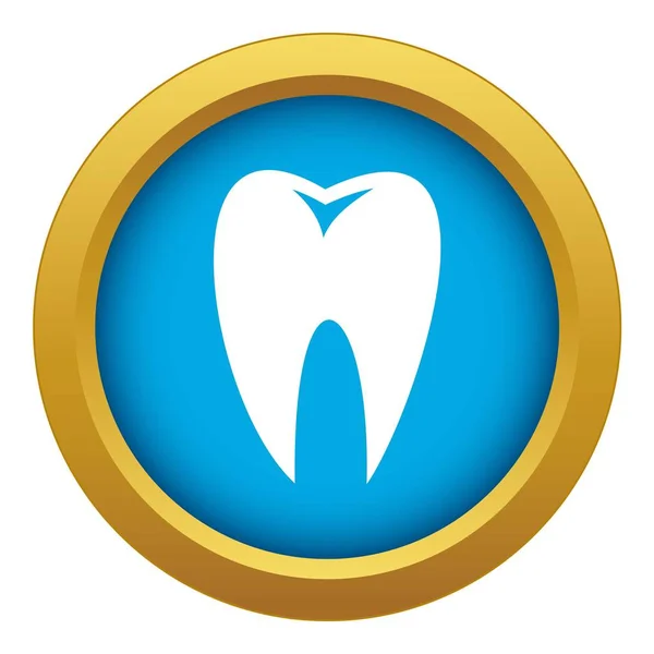 Tooth icon blue vector isolated — Stock Vector