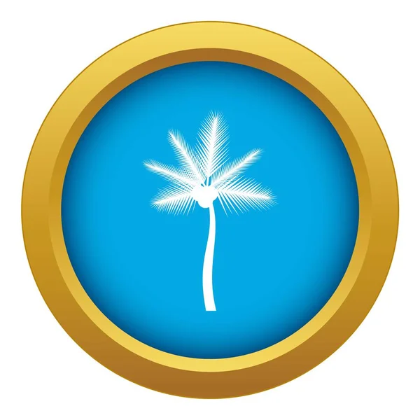Icona butia capitata palma vettore blu isolato — Vettoriale Stock