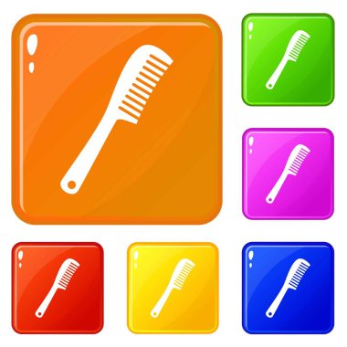 Tarak simgeleri vektör rengini ayarlayın