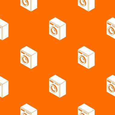 Çamaşır makinesi desen vektör turuncu