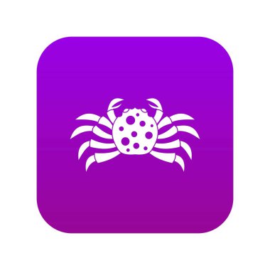 Yengeç deniz hayvan simgesi dijital mor