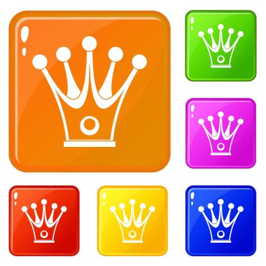 Taç simgeler vektör renk ayarla