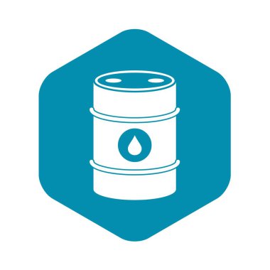 Metal petrol varil simgesi, basit tarzı