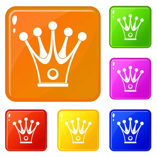 Taç simgeler vektör renk ayarla