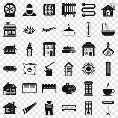 Sıcak Icons set, basit tarzı