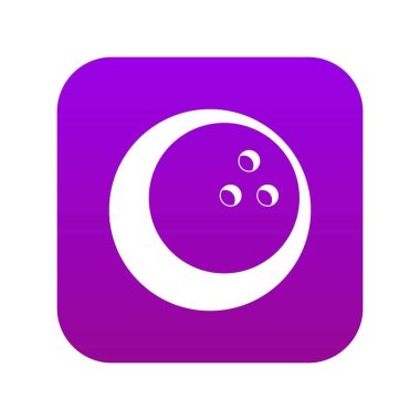 Marbled bowling topu simge dijital mor