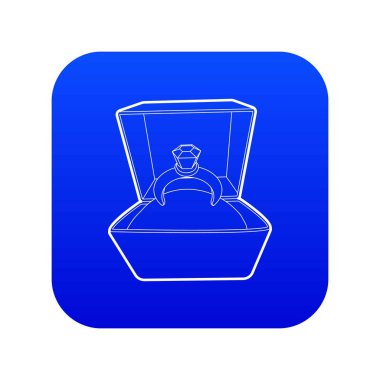 Halka simgesi mavi vektör