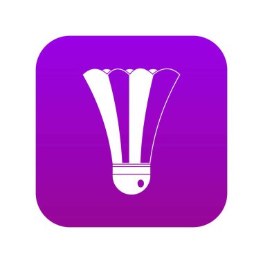 Siyah ve beyaz mekik simgesi dijital mor