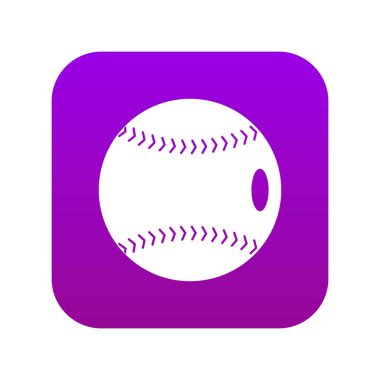 Beyzbol topu simgesi dijital mor
