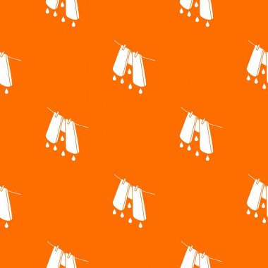 Pantolon kurutma deseni vektör turuncu