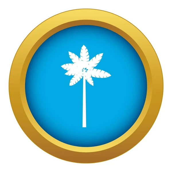 Icône de plante ligneuse palmier vecteur bleu isolé — Image vectorielle