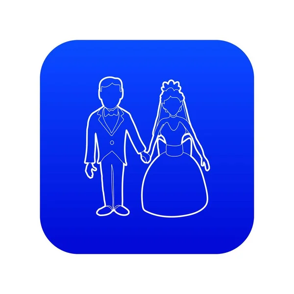 Ikona svatby modrý vektor — Stockový vektor