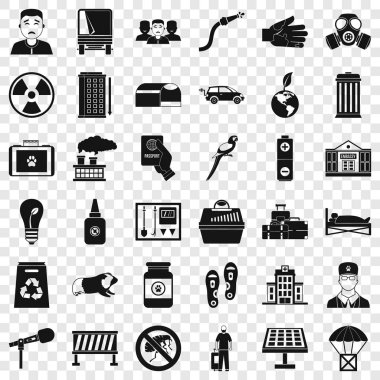 Bariyer Icons set, basit tarzı