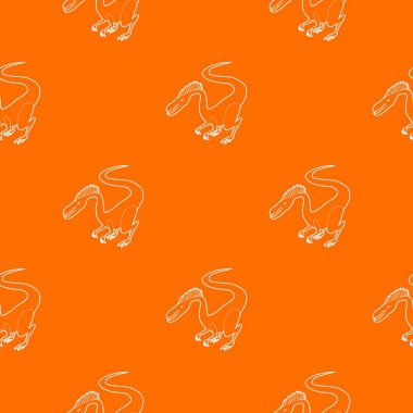 Aç dinozor desen vektör turuncu