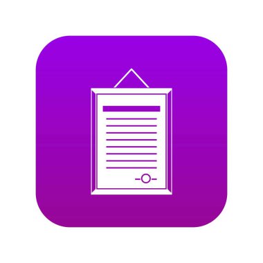 Sertifikal simge dijital mor