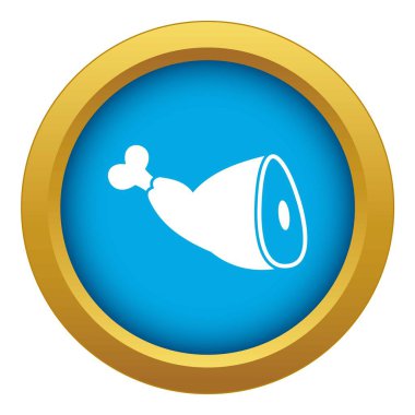 Kızartma domuz eti mavi vektör izole