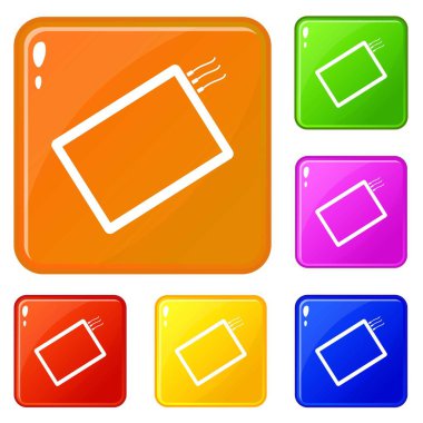 Bir telefon simgeleri vektör rengi ayarlamak