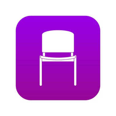 Siyah Ofis koltuğu simgesi dijital mor