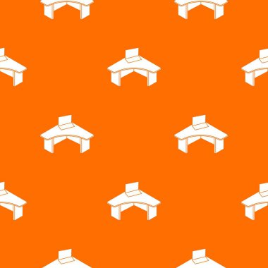 Ofis masa deseni vektör turuncu