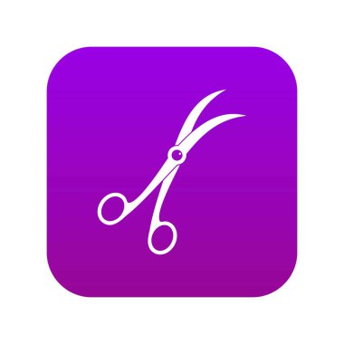 Cerrahi makas simgesi dijital mor