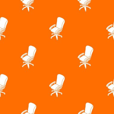 Ofis koltuğu tekerlek deseni vektör turuncu