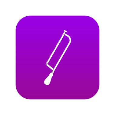 Amputasyon ve cerrahi testere simgesi dijital mor