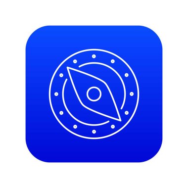 Turist pusula simgesi mavi vektör