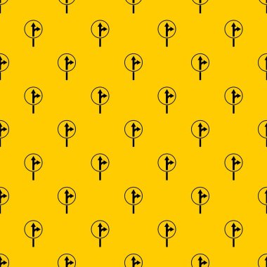 Düz veya sağ dönüş yol işareti desen vektör