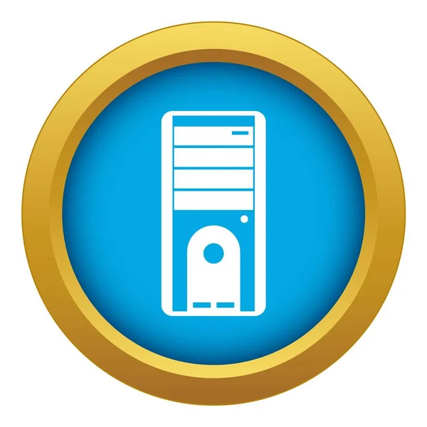 Computer system unit icon blue vector isolated — Stock Vector