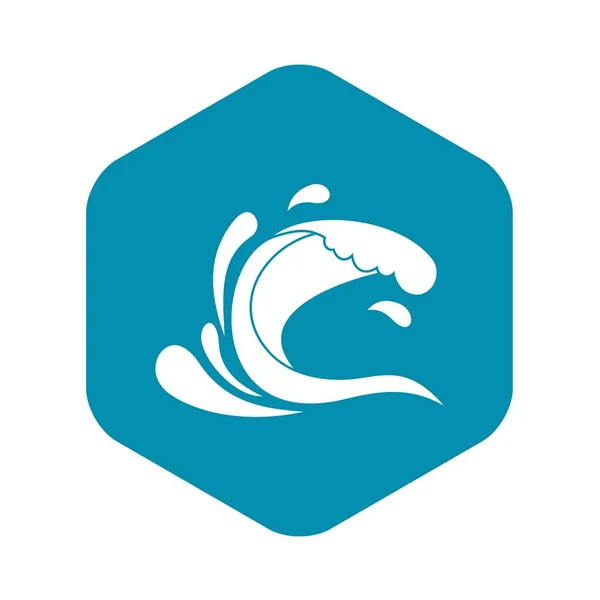 Icono de salpicadura de ola de agua, estilo simple — Vector de stock