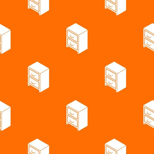 Cómoda de oficina de cajones patrón vector naranja — Archivo Imágenes Vectoriales