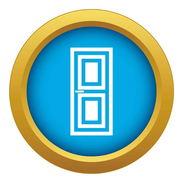 Puerta icono azul vector aislado — Vector de stock