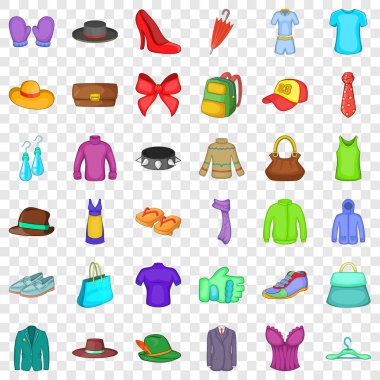 Kazak Icons set, karikatür tarzı