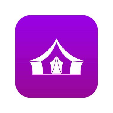 Çadır, sembol simgesi dijital mor kamp