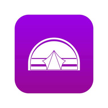 Semicircular çadır simgesi dijital mor