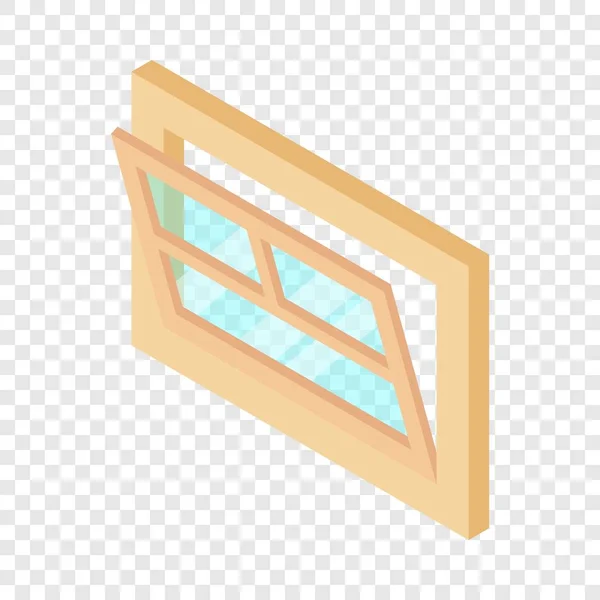 Open window leaf icon, isometric 3d style — Stock Vector