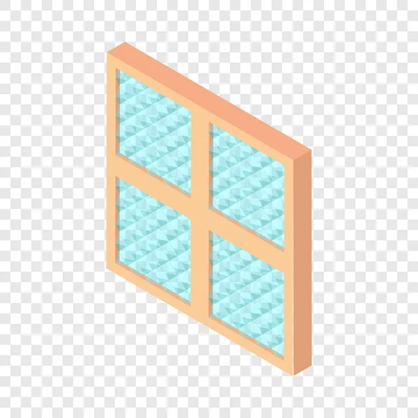Pencere çerçevesi simgesi, izometrik 3d tarzı kare — Stok Vektör