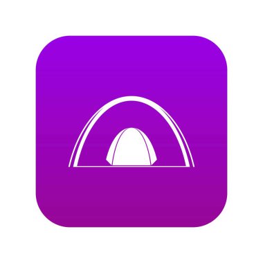 Kamp Dome Çadır simgesi dijital mor