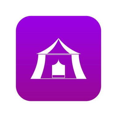 Yürüyüş pavilyonu simge dijital mor