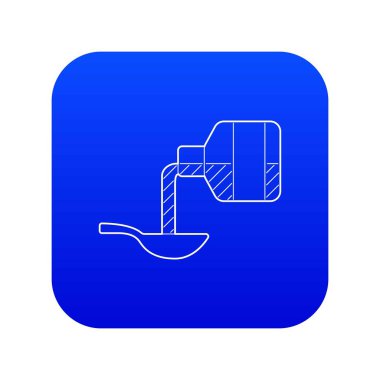 Tıbbi şurubu simgesi mavi vektör