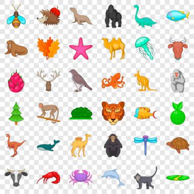 Maymun Icons set, karikatür tarzı