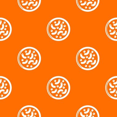 Mikroskobik bakteri deseni vektör turuncu