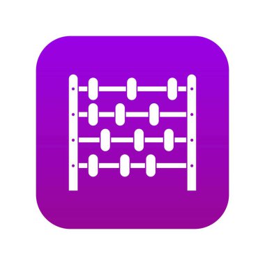 Çocuklar Abacus simgesi dijital mor